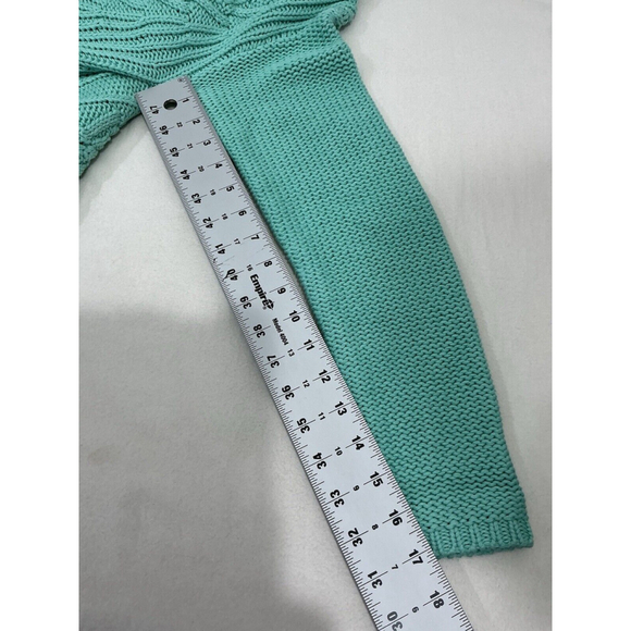 Womans Boston Proper Xs Green Pullover Knit V Neck Sweater - Picture 8 of 9